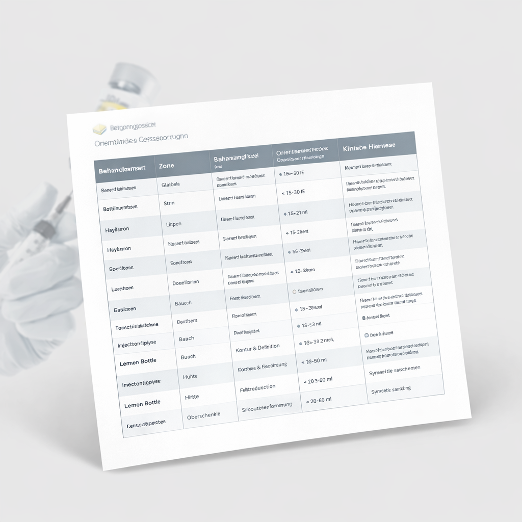 Learn to inject injection aid overview table