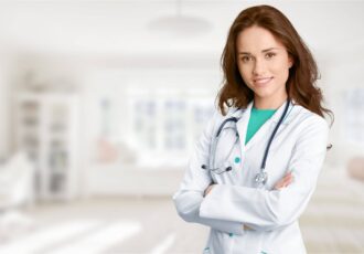 Female doctor with stethoscope – training for building a successful aesthetic medicine practice