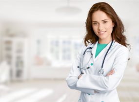 Female doctor with stethoscope – training for building a successful aesthetic medicine practice