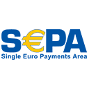 SEPA logo – pay by direct debit within the EU