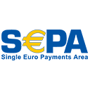 SEPA logo – pay by direct debit within the EU